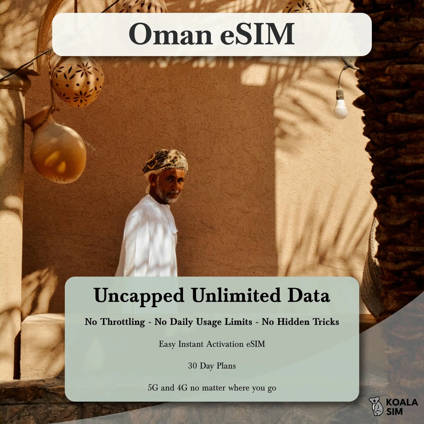 Oman Travel eSIM - Instant 5G Data Plans for Travel