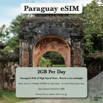 Paraguay Travel eSIM - Instant 5G Data Plans for Travel