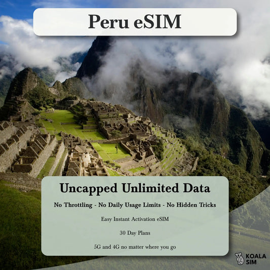 Peru Travel eSIM - Instant 5G Data Plans for Travel