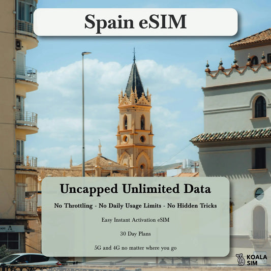 Spain Travel eSIM - Instant 5G Data Plans for Travel