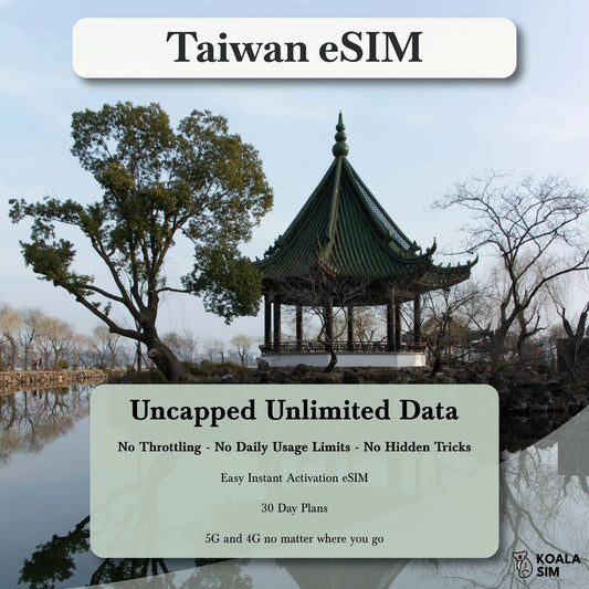 Taiwan Travel eSIM - Instant 5G Data Plans for Travel