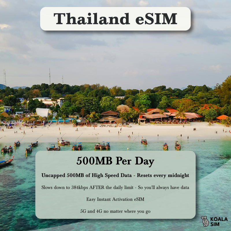 Thailand Travel eSIM - Instant 5G Data Plans for Travel
