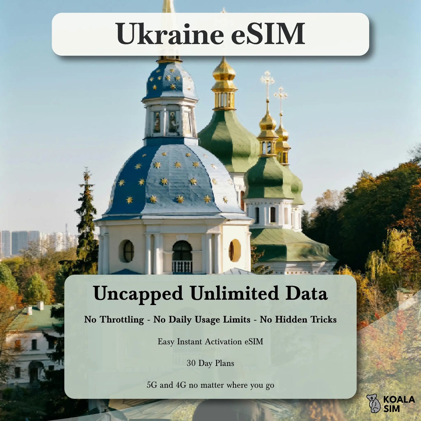 Ukraine Travel eSIM - Instant 5G Data Plans for Travel