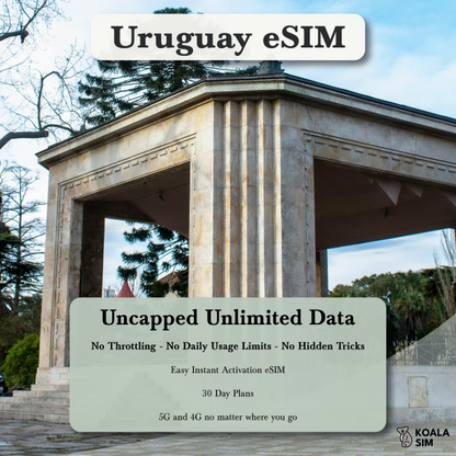 Uruguay Travel eSIM - Instant 5G Data Plans for Travel